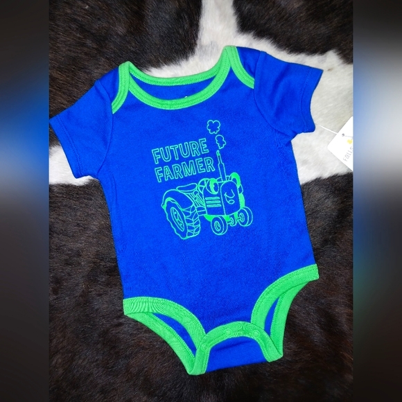 Infant Boy's Farmer Onesie - Picture 1 of 3
